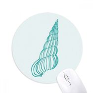 Dıythinker Mavi Deniz Yaşamı Salyangoz İllüstrasyonu Baskılı Yuvarlak Kaymaz Kauçuk Mouse Pad