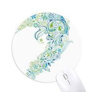 Dıythinker Mavi Dokulu Balık Koruyucu Hayvan Hayvan Sevgili Baskılı Yuvarlak Kaymaz Kauçuk Mouse Pad
