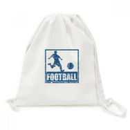 Dıythinker Mavi Futbolcu Kick Futbol Tuval İpli Sırt Çantası