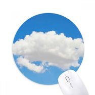 Dıythinker Mavi Gökyüzü Güneş Işığı Beyaz Bulutlar Baskılı Yuvarlak Kaymaz Kauçuk Mouse Pad