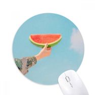 Dıythinker Mavi Gökyüzü Karpuz Bilim Doğa Manzarası Baskılı Yuvarlak Kaymaz Kauçuk Mouse Pad