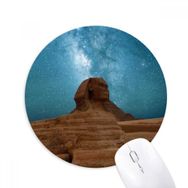 Dıythinker Mavi Gökyüzü Kırmızı Dünya Mumya Baskılı Yuvarlak Kaymaz Kauçuk Mouse Pad