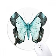 Dıythinker Mavi Kanatlı Kelebek Baskılı Yuvarlak Kaymaz Kauçuk Mouse Pad