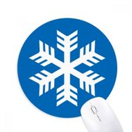 Dıythinker Mavi Kar Tanesi Kış Spor Silueti Baskılı Yuvarlak Kaymaz Kauçuk Mouse Pad