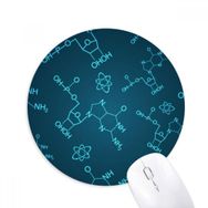 Dıythinker Mavi Kimyasal Moleküler Yapı İllüstrasyon Baskılı Yuvarlak Kaymaz Kauçuk Mouse Pad
