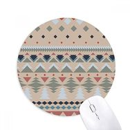 Dıythinker Mavi Kırmızı Gri Eşkenar Dörtgen Üçgen Baskılı Yuvarlak Kaymaz Kauçuk Mouse Pad