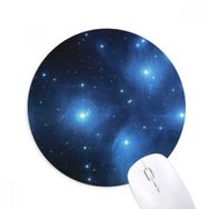 Dıythinker Mavi Yıldızlı Gökyüzü Yıldızları Baskılı Yuvarlak Kaymaz Kauçuk Mouse Pad