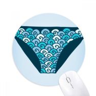 Dıythinker Mavi Yüzme Mayoları İllüstrasyon Desen Baskılı Yuvarlak Kaymaz Kauçuk Mouse Pad