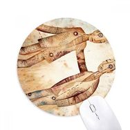 Dıythinker May June İkizler Burç Baskılı Yuvarlak Kaymaz Kauçuk Mouse Pad