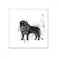 Dıythinker Meksika Aslanı Basit Siyah ve Beyaz 10x10 cm Seramik Karo