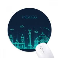 Dıythinker Meksika Detaylı Şehir Ulusal Kent Simgesi Binası Baskılı Yuvarlak Kaymaz Kauçuk Mouse Pad