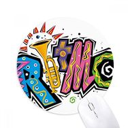 Dıythinker Meksika Kültürü Elment Birçok Renk Ritmo Slogan Baskılı Yuvarlak Kaymaz Kauçuk Mouse Pad