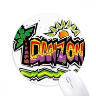 Dıythinker Meksika Kültürü Elment Pembe Danzon Slogan Baskılı Yuvarlak Kaymaz Kauçuk Mouse Pad