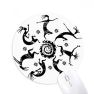 Dıythinker Meksika Silüeti Meksika Totemleri Kutlar Baskılı Yuvarlak Kaymaz Kauçuk Mouse Pad