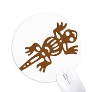 Dıythinker Meksika Totems Gecko Kertenkele Antik Medeniyet Baskılı Yuvarlak Kaymaz Kauçuk Mouse Pad
