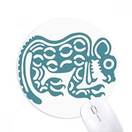 Dıythinker Meksika Totems Meksika Hayvan Antik Medeniyet Baskılı Yuvarlak Kaymaz Kauçuk Mouse Pad