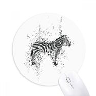 Dıythinker Meksika Zebra Basit Siyah ve Beyaz Baskılı Yuvarlak Kaymaz Kauçuk Mouse Pad