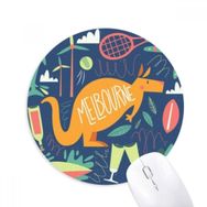 Dıythinker Melbourne Avustralya Kanguru Tenis Sörf Baskılı Yuvarlak Kaymaz Kauçuk Mouse Pad