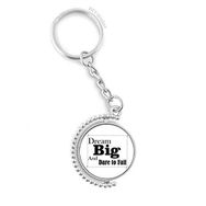Diythinker Men Dream Big And Dare To Fail Alıntı Döndürülebilir Çok Renkli 3x9 cm Anahtarlık