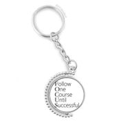 Diythinker Men Follow Successful Alıntı Döndürülebilir Çok Renkli 3x9 cm Anahtarlık