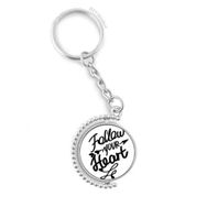 Diythinker Men Follow Your Heart Alıntı Döndürülebilir Çok Renkli 3x9 cm Anahtarlık