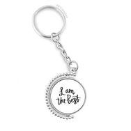 Diythinker Men I Am The Best Alıntı Döndürülebilir Çok Renkli 3x9 cm Anahtarlık