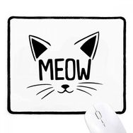 Dıythinker Meow Cat Head Alıntı DIY Tasarım Kaymaz Siyah Başlıklı Kenarlar Mouse Pad