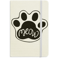 Dıythinker Meow Cat Paw Alıntı Kendin Yap Tasarım Kumaş Sert Kapak A5 Defter