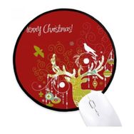 Dıythinker Merry Chistmas Geyik Yuvarlak Kaymaz Mouse Pad