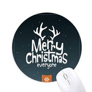 Dıythinker Merry Christmas Ren Geyiği Çizgi Film Desenli Baskılı Yuvarlak Kaymaz Kauçuk Mouse Pad