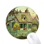 Dıythinker Miaoji Boyama Suluboya Kedi Şehir Merkezi Kız Baskılı Yuvarlak Kaymaz Kauçuk Mouse Pad