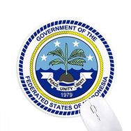 Dıythinker Micronesia Ulusal Amblem Baskılı Yuvarlak Kaymaz Kauçuk Mouse Pad