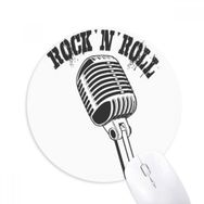 Dıythinker Mikrofon Resimli Müzik Basit Desen Baskılı Yuvarlak Kaymaz Kauçuk Mouse Pad