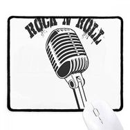 Dıythinker Mikrofon Resimli Müzik Basit Desen Kaymaz Siyah Başlıklı Kenarlar Mouse Pad