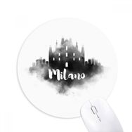Dıythinker Milano İtalya Simgesi Mürekkep Şehir Boyama Baskılı Yuvarlak Kaymaz Kauçuk Mouse Pad