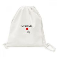 Dıythinker Mishima Japaness Şehir Adı Kırmızı Güneş Bayrağı Tuval İpli Sırt Çantası