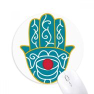 Dıythinker Mısır Desenli El Kırmızı Göz Sanatı Desenli Baskılı Yuvarlak Kaymaz Kauçuk Mouse Pad