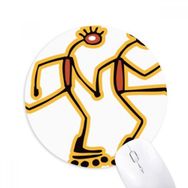 Dıythinker Mısır Figür Paten Desenli Baskılı Yuvarlak Kaymaz Kauçuk Mouse Pad