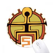 Dıythinker Mısır Figürü Güneş Totem Soyut Baskılı Yuvarlak Kaymaz Kauçuk Mouse Pad