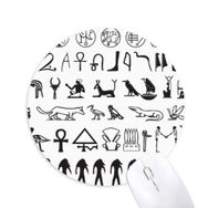 Dıythinker Mısır Hiyeroglif Fresko İllüstrasyon Desen Baskılı Yuvarlak Kaymaz Kauçuk Mouse Pad