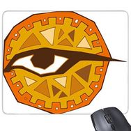 Dıythinker Mısır Kültürü Kırmızı Sarı Göz Totem Soyut İllüstrasyon Desen Baskılı Dikdörtgen Kaymaz Kauçuk Mouse Pad