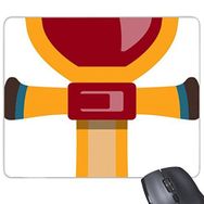 Dıythinker Mısır Kültürü Kırmızı Sarı Mavi Asa Soyut İllüstrasyon Desen Baskılı Dikdörtgen Kaymaz Kauçuk Mouse Pad