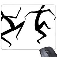 Dıythinker Mısır Kültürü Siyah Beyaz Dans Totem Soyut Fresko Komik İllüstrasyon Desen Baskılı Dikdörtgen Kaymaz Kauçuk Mouse Pad