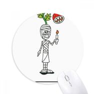Dıythinker Mısır Mumya Cadılar Bayramı Mutasyon Horus Baskılı Yuvarlak Kaymaz Kauçuk Mouse Pad