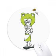 Dıythinker Mısır Mumya Horus Kurbağa Şapkası Baskılı Yuvarlak Kaymaz Kauçuk Mouse Pad