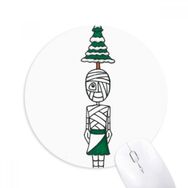 Dıythinker Mısır Mumya Horus Noel Ağacı 01 Baskılı Yuvarlak Kaymaz Kauçuk Mouse Pad
