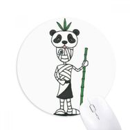 Dıythinker Mısır Mumya Horus Panda Şapka Baskılı Yuvarlak Kaymaz Kauçuk Mouse Pad