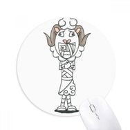 Dıythinker Mısır Mumya Horus Şapkası Baskılı Yuvarlak Kaymaz Kauçuk Mouse Pad