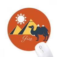 Dıythinker Mısır Piramit Sfenks Deve Desenli Baskılı Yuvarlak Kaymaz Kauçuk Mouse Pad