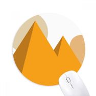 Dıythinker Mısır Sarı Sfenks Piramitler Güneş Baskılı Yuvarlak Kaymaz Kauçuk Mouse Pad